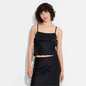 Women's‎ Satin Tank Top - Wild Fable Black M